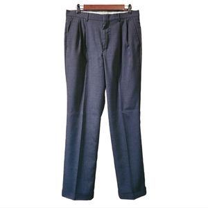 Stafford Mens Gray Travel Classic Fit Pleated Straight Leg Dress Pants Sz 32